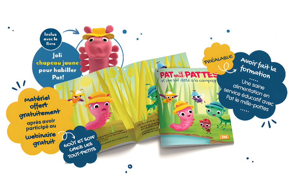Livre d'histoire Pat le mille-pattes et une soif d'été à la campagne